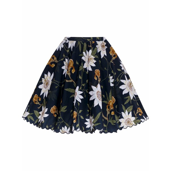 アグア バイ アグアベンディータ レディース スカート ボトムス Leonora pasiflora flared skirt Blue｜asty