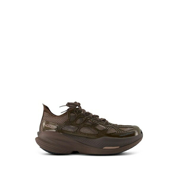 ホカオネオネ レディース スニーカー シューズ Mach x caged sneakers Brown