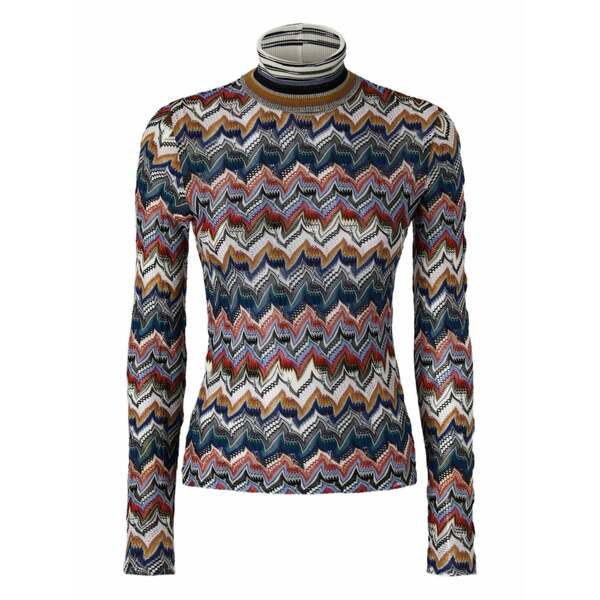ミッソーニ レディース 編み物\u0026プルオーバー アウター Turtleneck sweater Blue