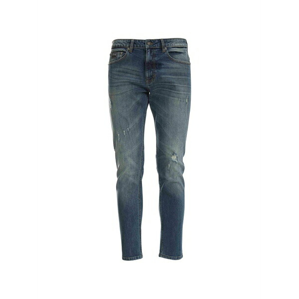ベルサーチ メンズ デニムパンツ ボトムス Distressed jeans Blue|asty