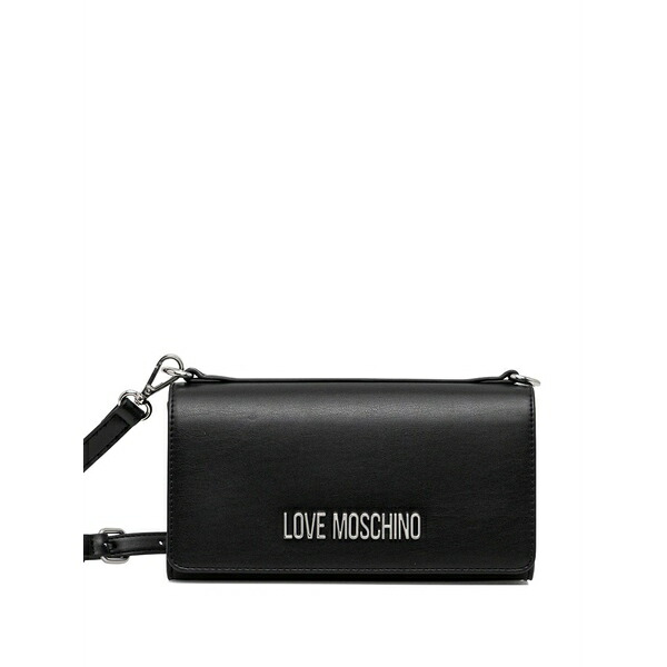 ラブ モスキーノ レディース ショルダーバッグ バッグ Logo-plaque cross body bag Black|asty