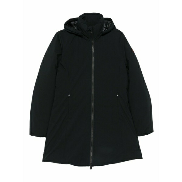 セーブザダック レディース 厚地の外套 アウター Rachel hooded zip-up coat Black コート・ジャケット-レディースファッション