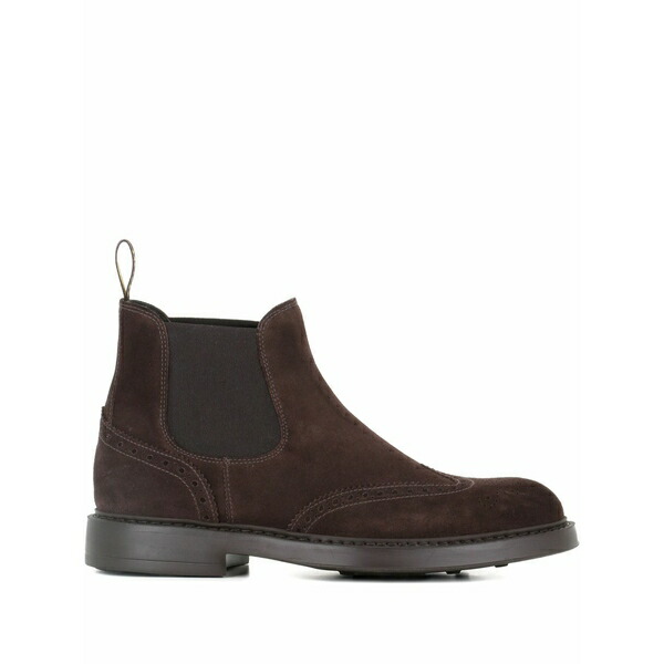 ドンカルズ メンズ ブーツ シューズ Suede brogue boots Brown