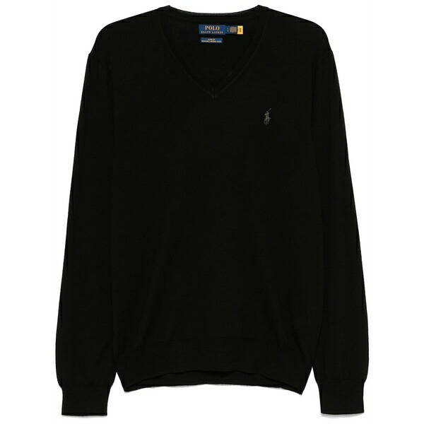 ラルフローレン メンズ ニット&セーター アウター Wool sweater Black｜asty