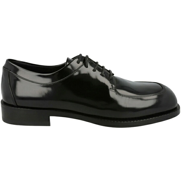 Ferragamo フェラガモ メンズ スニーカー  【Ferragamo Patent Dinamic Lace-up Derby Shoes -Wide Width Black】  大いさ US_8.5(26.5糎) Black メンズ靴-靴