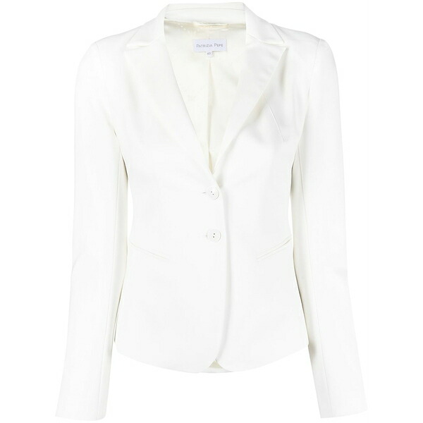 パトリツィア ペペ レディース ジャケット＆ブルゾン アウター Single-breasted blazer White｜asty