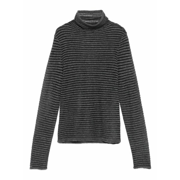 プロエンザ スクーラー ホワイト レーベル レディース ニット&セーター アウター Ribbed turtleneck sweater Grey|asty
