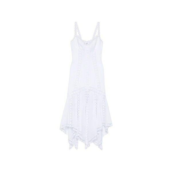 チャロ ルイス イビザ レディース ワンピース トップス Blossel asymmetric-hem midi dress White｜asty