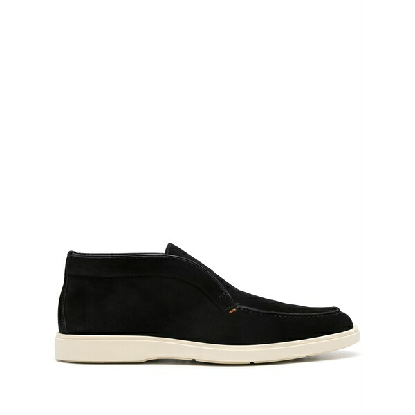 サントーニ メンズ ブーツ シューズ Slip-on suede boots Black