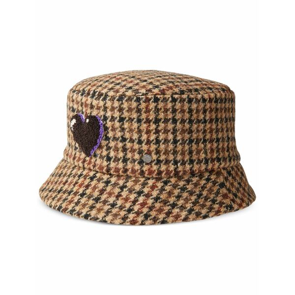メゾンミッシェル レディース 帽子 アクセサリー Axel shepherd's-check bucket hat Brown|asty