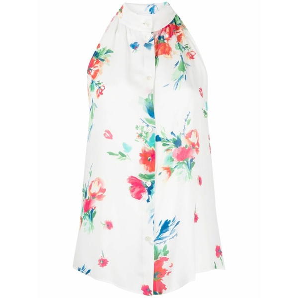 ブティックモスキーノ レディース シャツ トップス Floral-print halterneck blouse White|asty