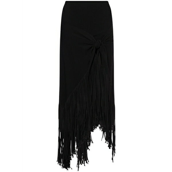 フィロソフィーデロレンゾセラフィーニ レディース スカート ボトムス Fringed maxi skirt Black|asty