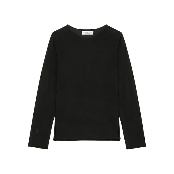 マルコポーロ レディース Tシャツ トップス Long-sleeve top Black｜asty