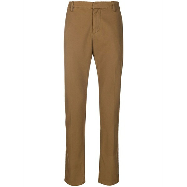 ドンダップ メンズ カジュアルパンツ ボトムス Cropped tapered chino trousers Brown｜asty 44,070円