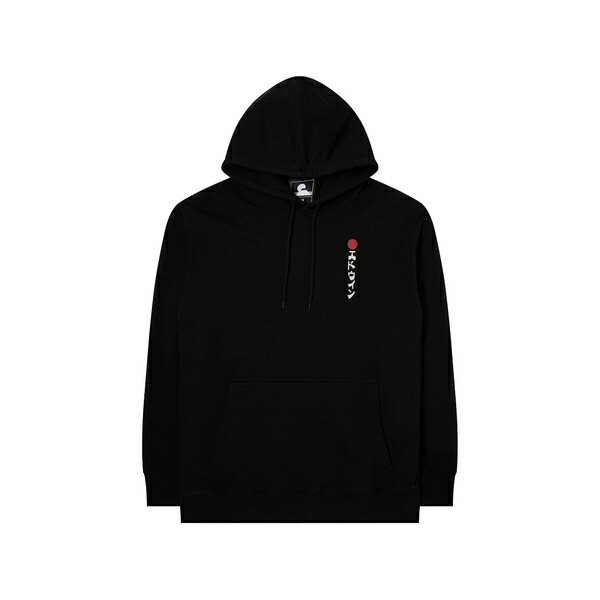 エドウィン メンズ パーカー・スウェットシャツ アウター Graphic-print hoodie Black｜asty