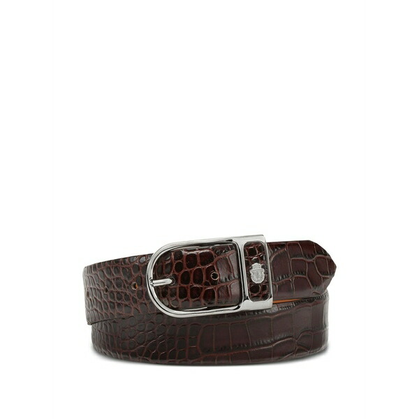 ビリオネア メンズ 三尺帯 付属物 Crocodile-embossed leather belt Brown