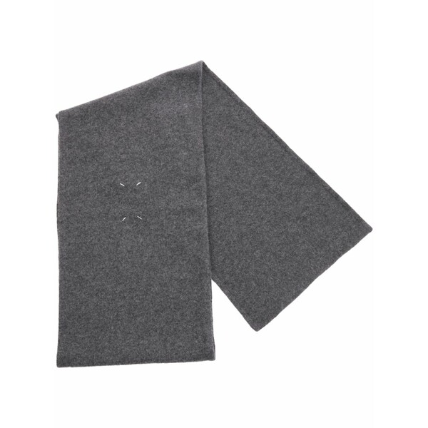 マルタンマルジェラ メンズ マフラー・ストール・スカーフ アクセサリー Signature logo scarf Grey|asty