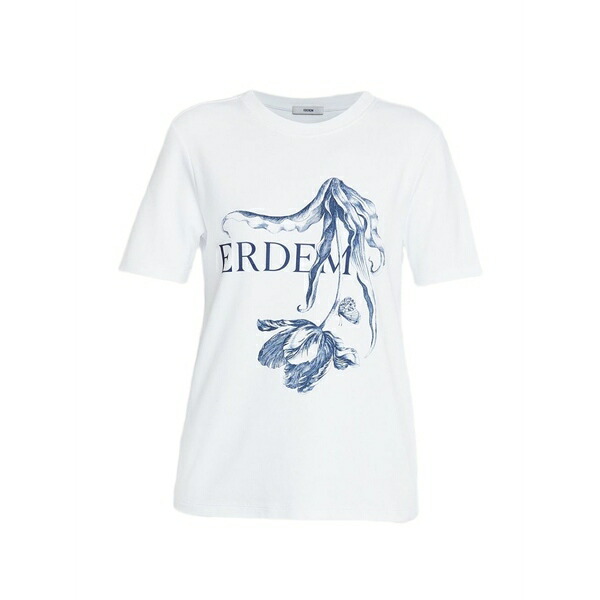 アーデム レディース Tシャツ トップス Printed-detail t-shirt White｜asty 79,640円