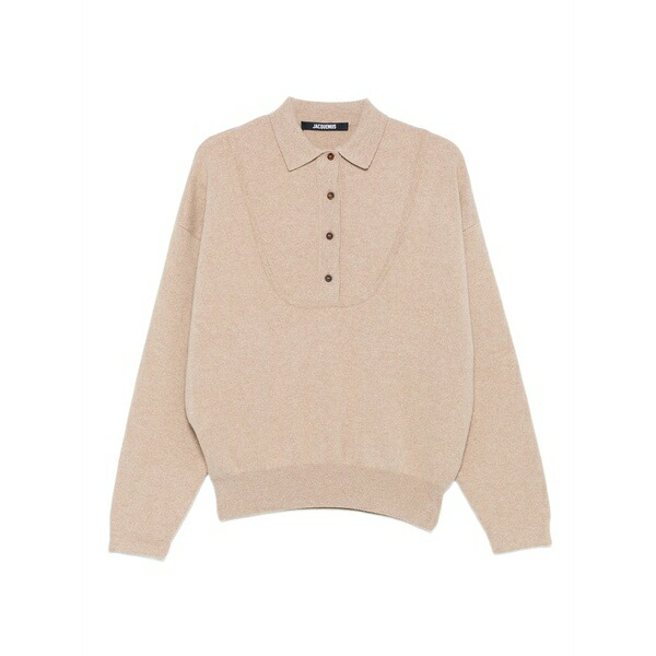 ジャクエムス レディース 編み物\u0026スウェーター アウター Button polo-neck sweater Neutrals