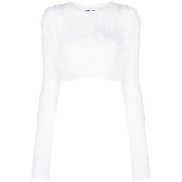 アンブッシュ レディース 編み物\u0026スウェーター アウター Knitted cropped jumper White