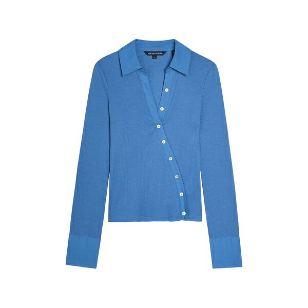 ヴェロニカ ベアード レディース シャツ トップス Button ribbed top Blue｜asty