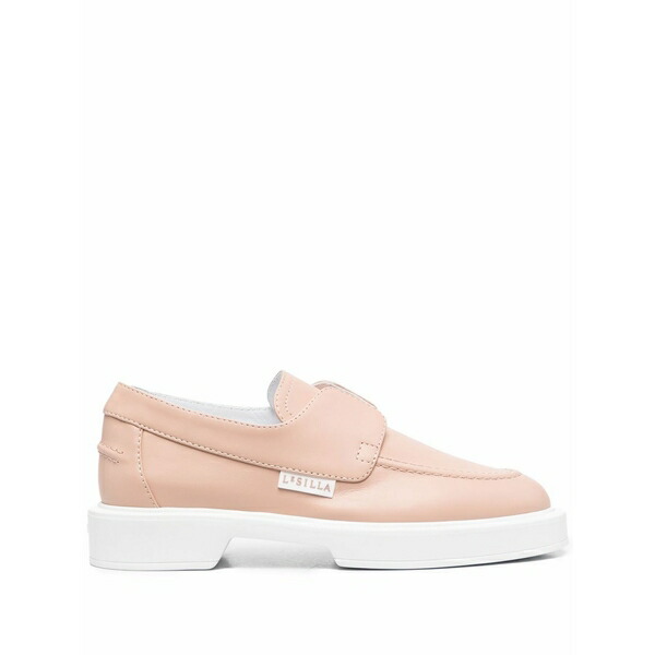 ル シラ レディース スリッポン・ローファー シューズ Two-tone leather loafers Neutrals