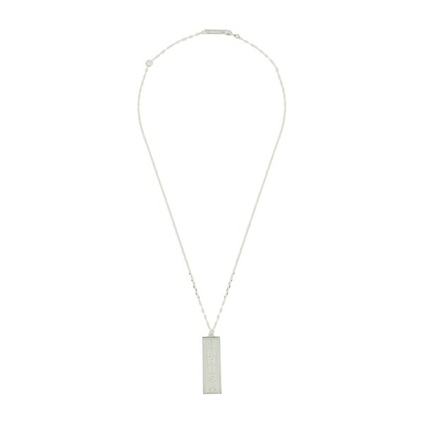 アンブッシュ メンズ ネックレス・チョーカー アクセサリー Logo charm necklace Silver|asty