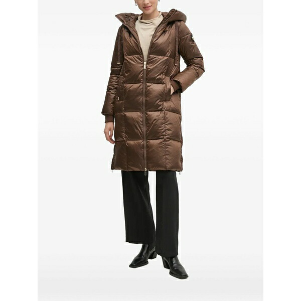 モス モッシュ レディース 厚地の外套 アウター Hooded quilted coat Brown レディースファッション-コート・ジャケット