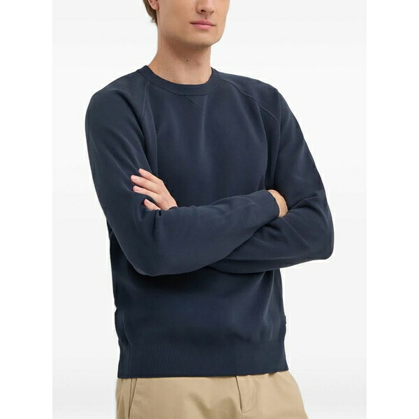 リュージョー メンズ 編み物\u0026プルオーバー アウター Long-sleeve logo-plaque sweater Blue
