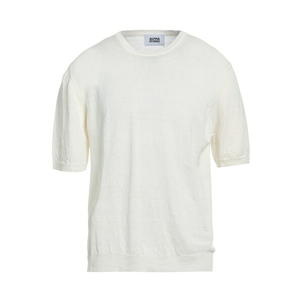 【貨物輸送無料】 アルファス テューディオ メンズ 編み物\u0026プルオーバー アウター Sweaters White