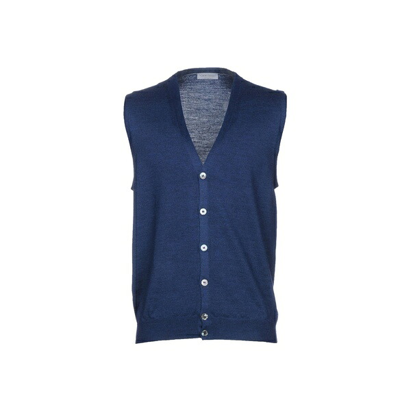 【貨物輸送無料】 グランサッソ メンズ ジレー アウター Cardigans Blue