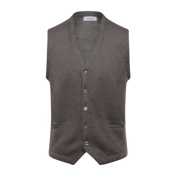 【貨物輸送無料】 グランサッソ メンズ ジレー アウター Cardigans Grey