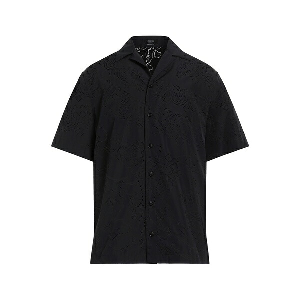 【送料無料】 ヴェルサーチ メンズ シャツ トップス Shirts Black|asty