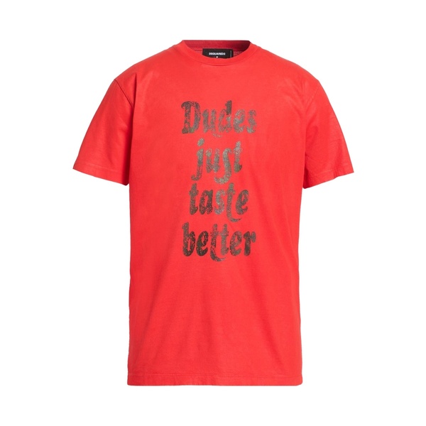 【送料無料】 ディースクエアード メンズ Tシャツ トップス T-shirts Red｜asty