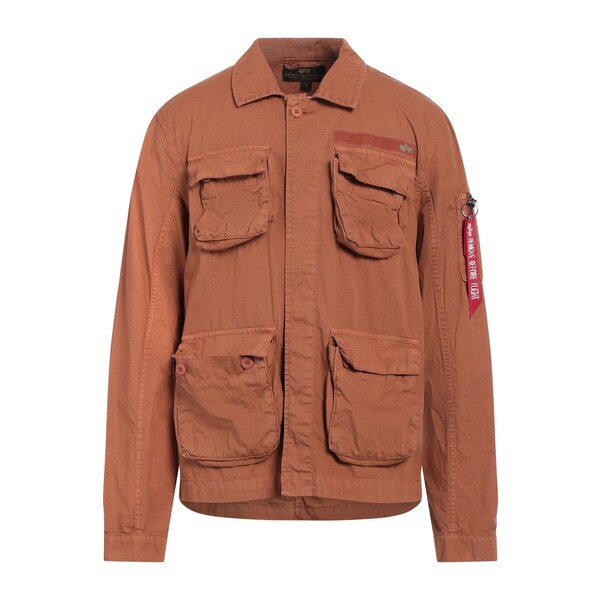 【貨物輸送無料】 アルファインダストリーズ メンズ 上衣＆上衣 アウター Jackets Brown