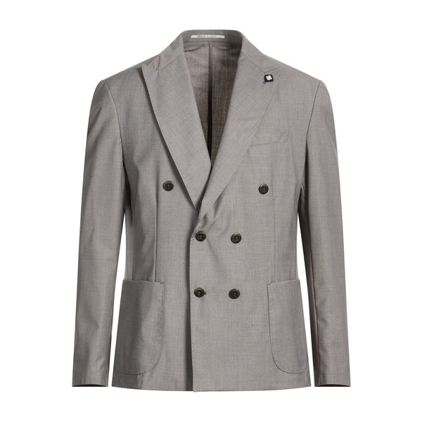 【貨物輸送無料】 エクシビット メンズ 上衣＆上衣 アウター Blazers Grey コート・ジャケット-メンズファッション