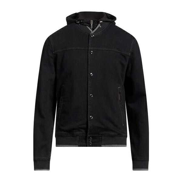 【貨物輸送無料】 ムーレー メンズ 上衣＆上衣 アウター Denim outerwear Black