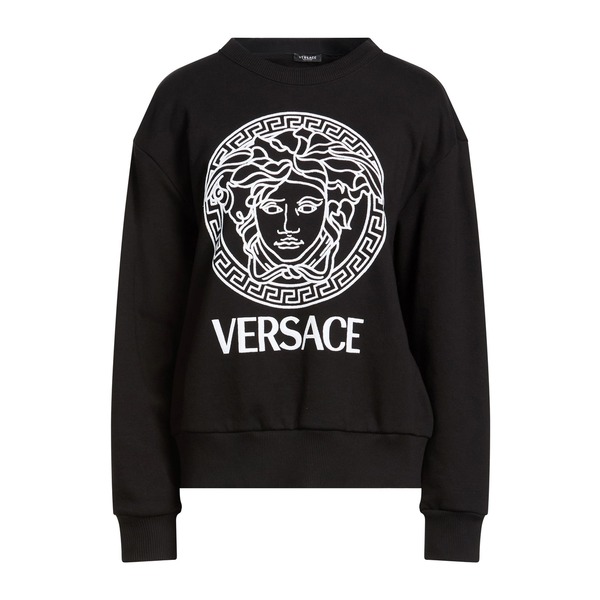 【貨物輸送無料】 ヴェルサーチ レディース パーカー・スウェットシャツ アウター Sweatshirts Black