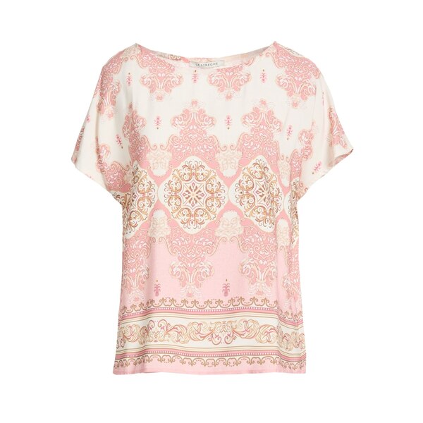 【送料無料】 ル ストレーゲ レディース Tシャツ トップス Tops Pink|asty