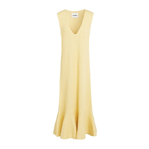 【貨物輸送無料】 ジル・サンダー レディース 衣裳 トップス Maxi dresses Yellow