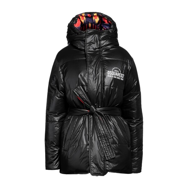 【送料無料】 ディースクエアード レディース ジャケット&ブルゾン アウター Puffers Black|asty