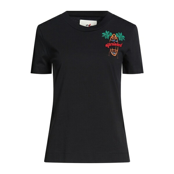 【貨物輸送無料】 アフター付け札 レディース プルオーバー トップス T-shirts Black