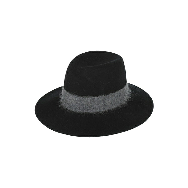 【貨物輸送無料】 羊毛 資産家 レディース かぶり笠 添え物 Hats Black