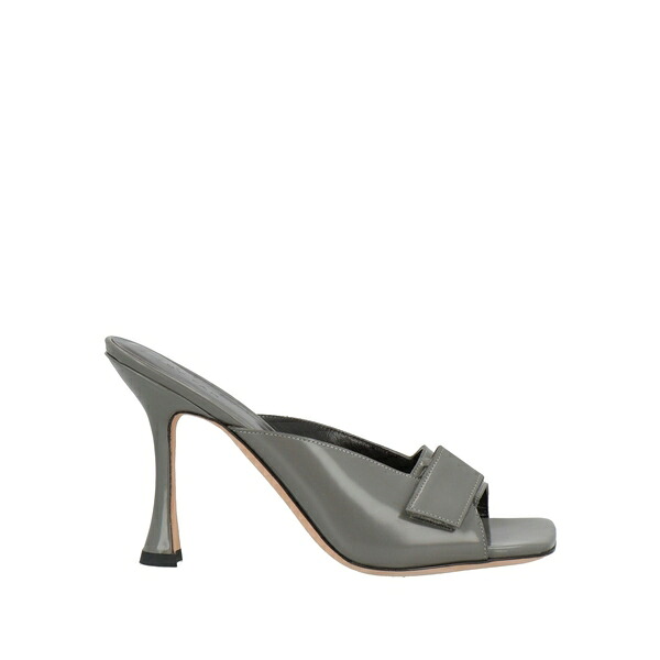 【貨物輸送無料】 バイ毛革 レディース サンダル シューズ Sandals Grey