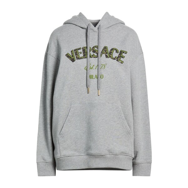 【貨物輸送無料】 ヴェルサーチ レディース パーカー・スウェットシャツ アウター Sweatshirts Grey