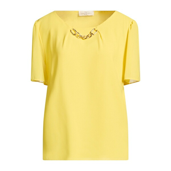 【送料無料】 コルテ デイ ゴンザガ レディース Tシャツ トップス Tops Yellow｜asty