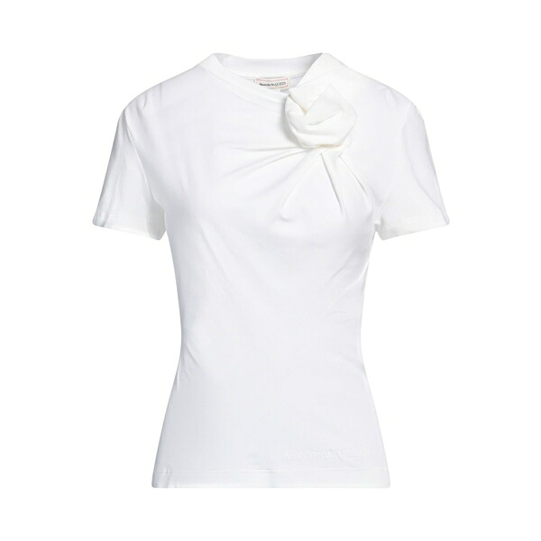 【送料無料】 マックイーン レディース Tシャツ トップス T-shirts White|asty