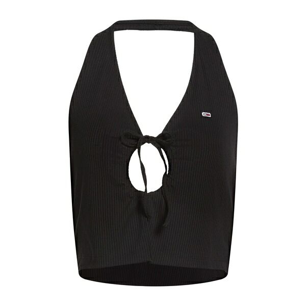 【送料無料】 トミー ヒルフィガー レディース Tシャツ トップス Tops Black|asty
