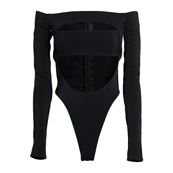 【送料無料】 マグラー レディース Tシャツ トップス Bodysuits Black|asty