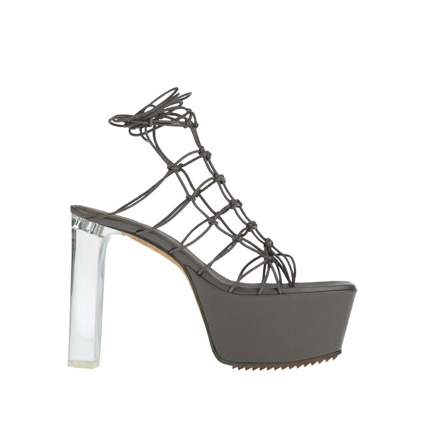 【貨物輸送無料】 リックオウエンス レディース サンダル シューズ Thong sandals Grey